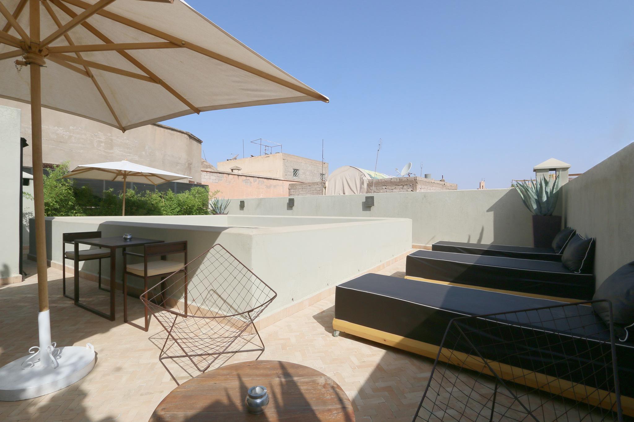 Ambre Epices Medina Riad Marrakesh Exterior photo Rooftop terrace