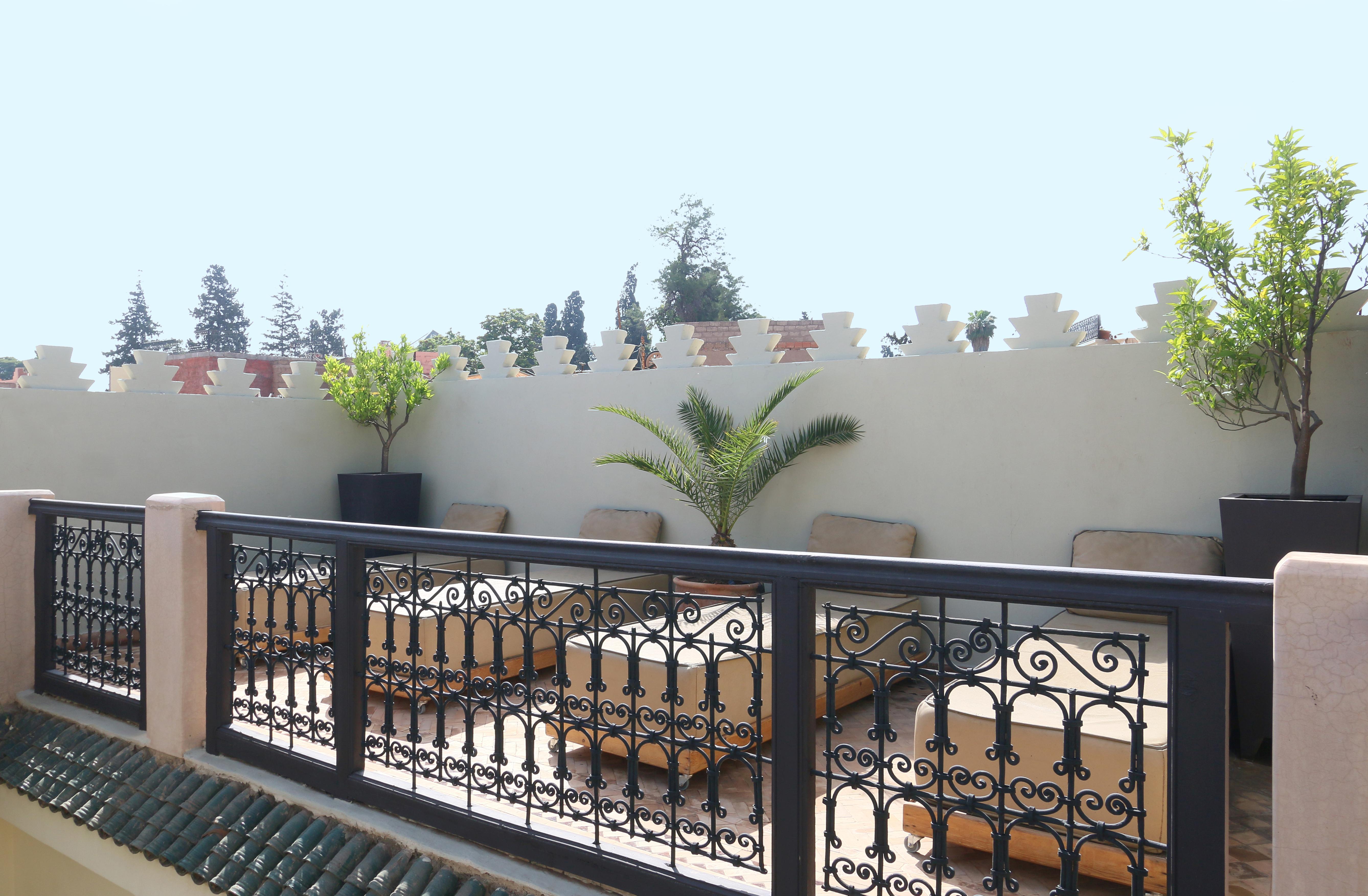 Ambre Epices Medina Riad Marrakesh Exterior photo Roof terrace of a riad in Marrakech