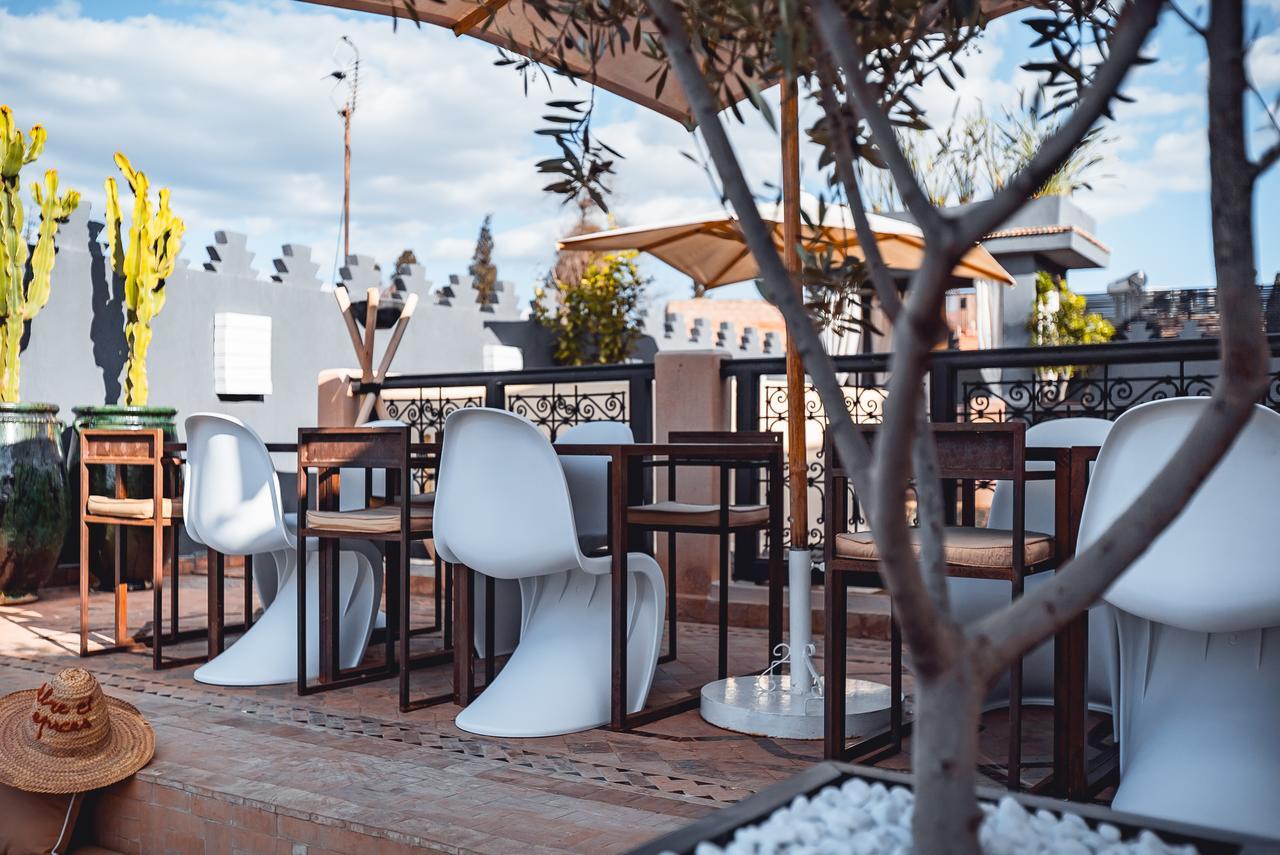 Ambre Epices Medina Riad Marrakesh Exterior photo Rooftop bar